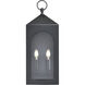 Bratton 2 Light 22.68 inch Powder Coated Black Outdoor Wall Sconce